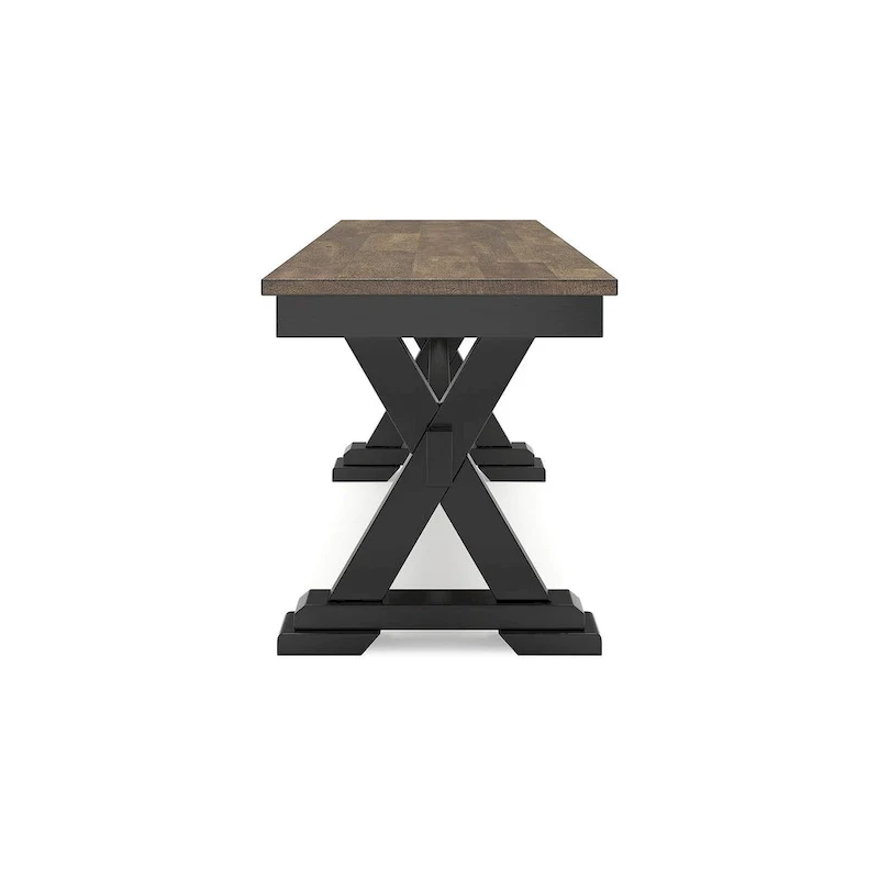 Brown/Black 50 Dining Bench - 48 W x 16 D x 19.25 H