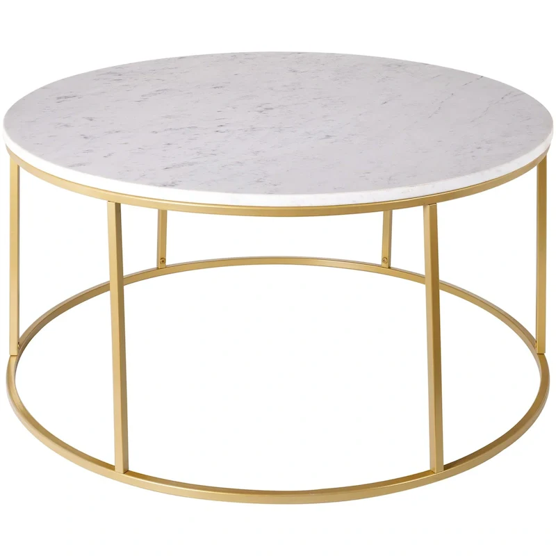 Modern Round Mixed Material Coffee Table