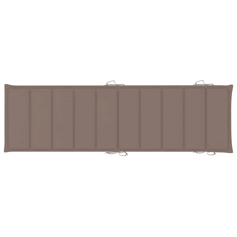 vidaXL Patio Sun Lounger with Cushion Solid Acacia Wood - 72.4 x 21.7 x 25.2