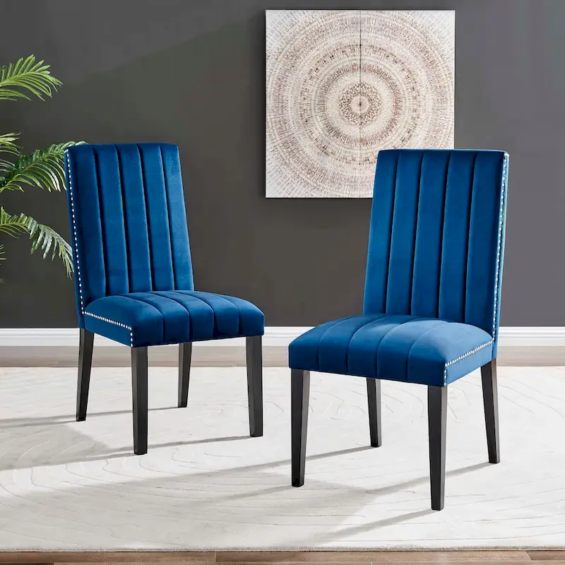 Velvet Dining Side Chairs - Set of 2