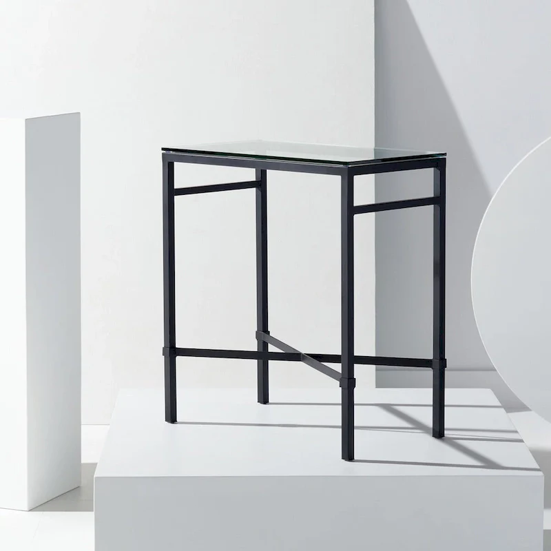 SAFAVIEH Couture Vallie Side Table - 22 W x 13 D x 25 H - 22Wx13Dx25H