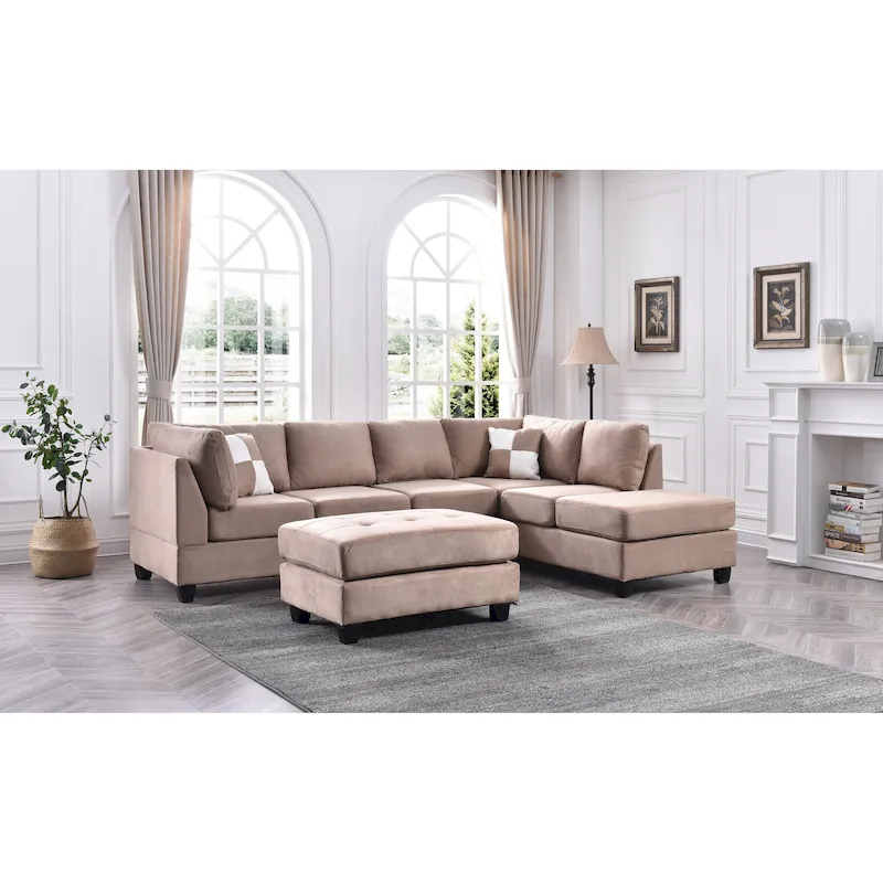 Gallant Microsuede Sectional Sofa