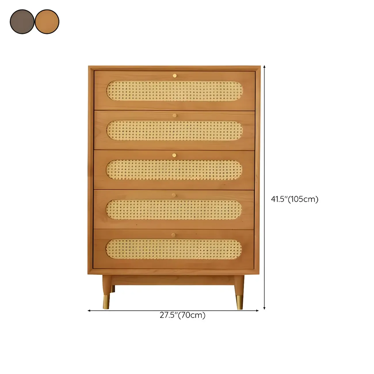 Traditional Dark Brown Wooden Dressers & Chests with Drawers