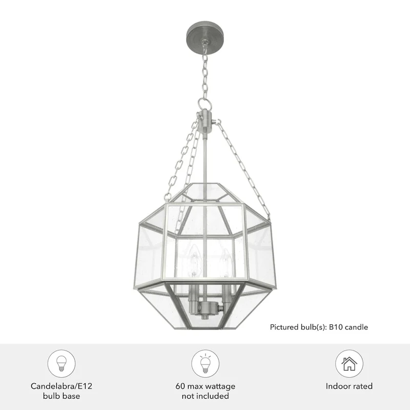 Hunter 15  Indria 3-Light Pendant - Dining Room, Island, Entry - Industrial, Transitional, Geometric