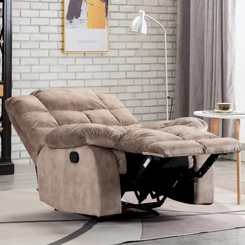 Manual Reclining Fabric Recliner and Single Sofa