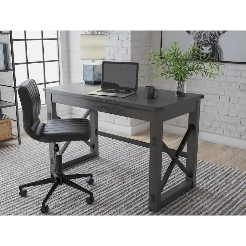 Freedan Grayish Brown Home Office Desk