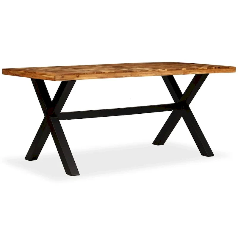 vidaXL Dining Table Solid Acacia and Mango Wood 70.9x35.4x29.9