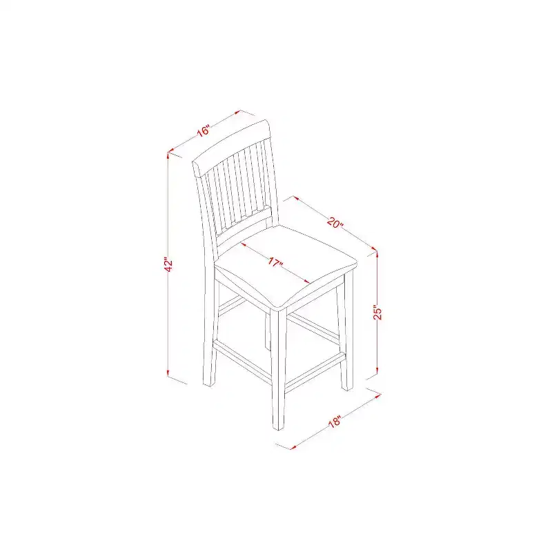 HomeStock Belmont 5 Piece Dining Room Furniture Set Includes a Round Dining Table with Pedestal and 4 Wood Seat Chairs, 42x42 Inch, Linen White