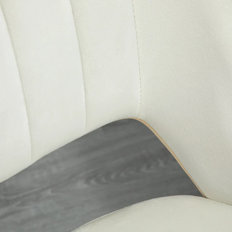 Vinsetto Modern Mid Back Office Chair with Velvet Fabric, Swivel Computer Armless Desk Chair