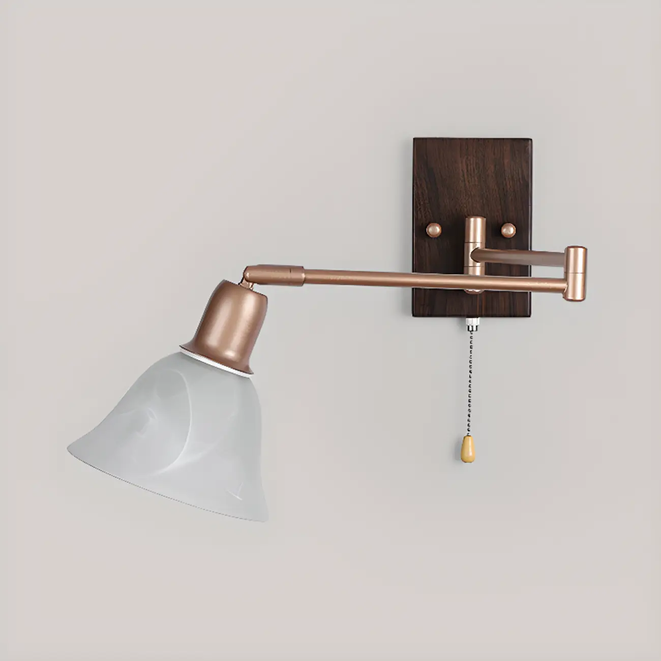 Elegant Swing Arm Wall Mount Light with Pull Chain Switch