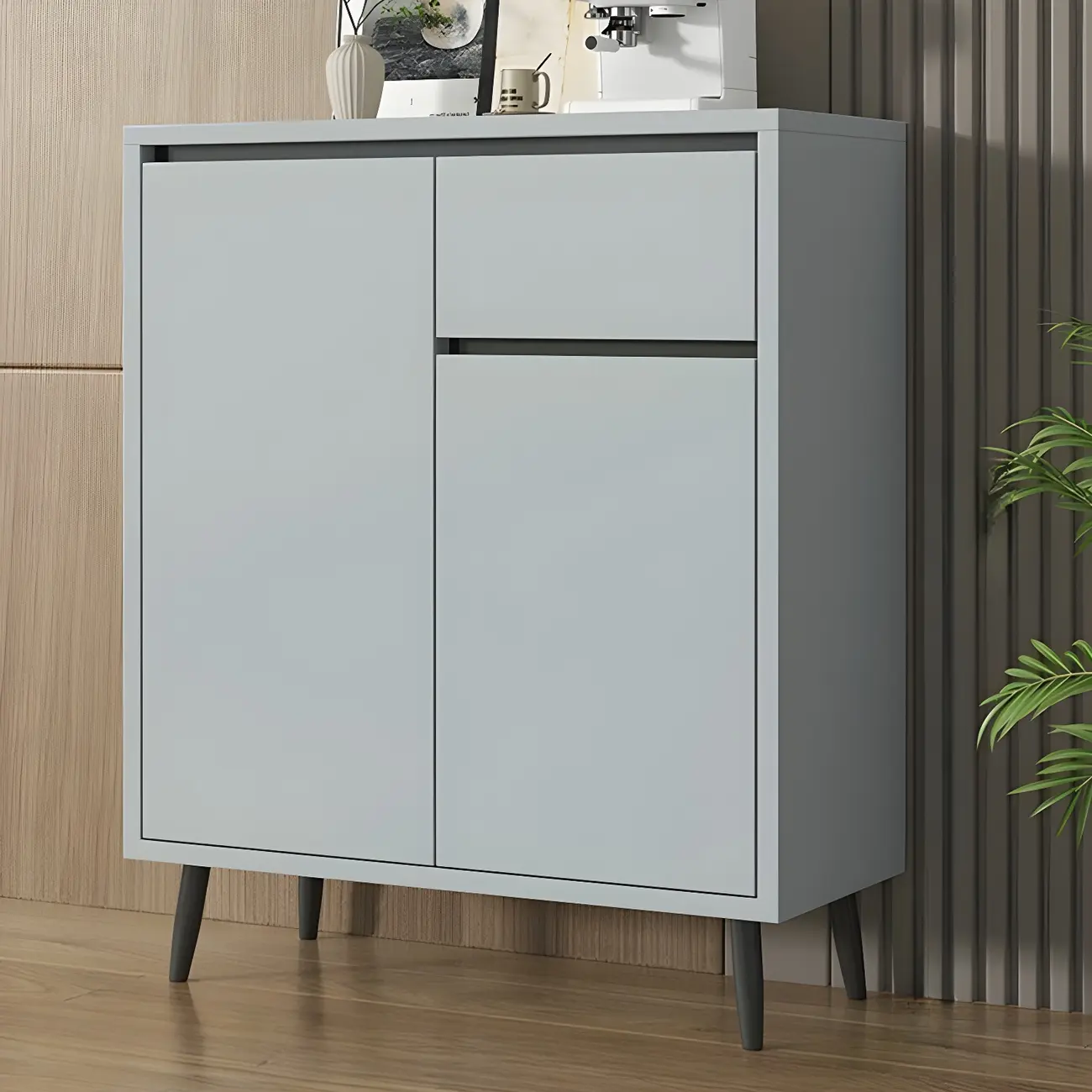 Modern Wooden Sideboard with Multi-Drawers and Cabinets