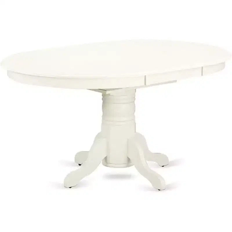 HomeStock 7 Piece Kitchen Table Set Linen White Parson Chairs