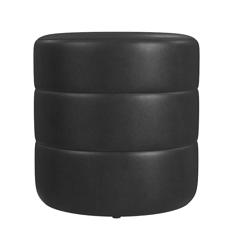 HomePop Upholstered Round Ottoman