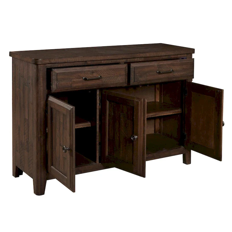 Sawmill 3- Door Farmhouse Buffet with Storage Drawers - 18W x 38H x 54D