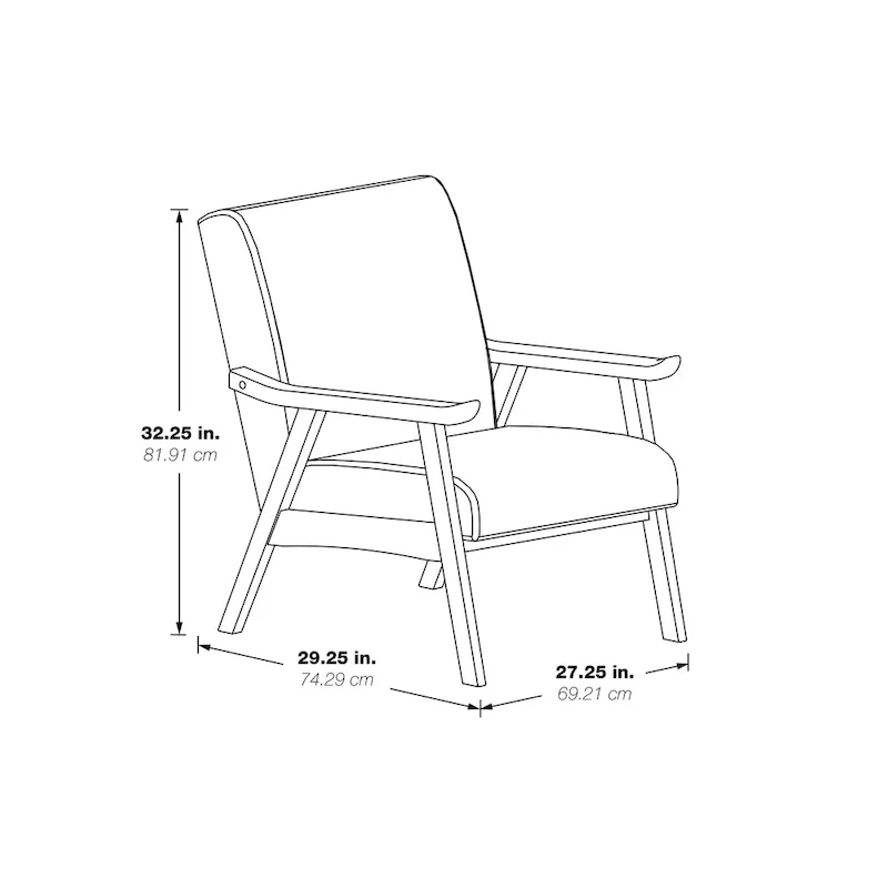 Weldon Mid-Century Fabric Upholstered Chair