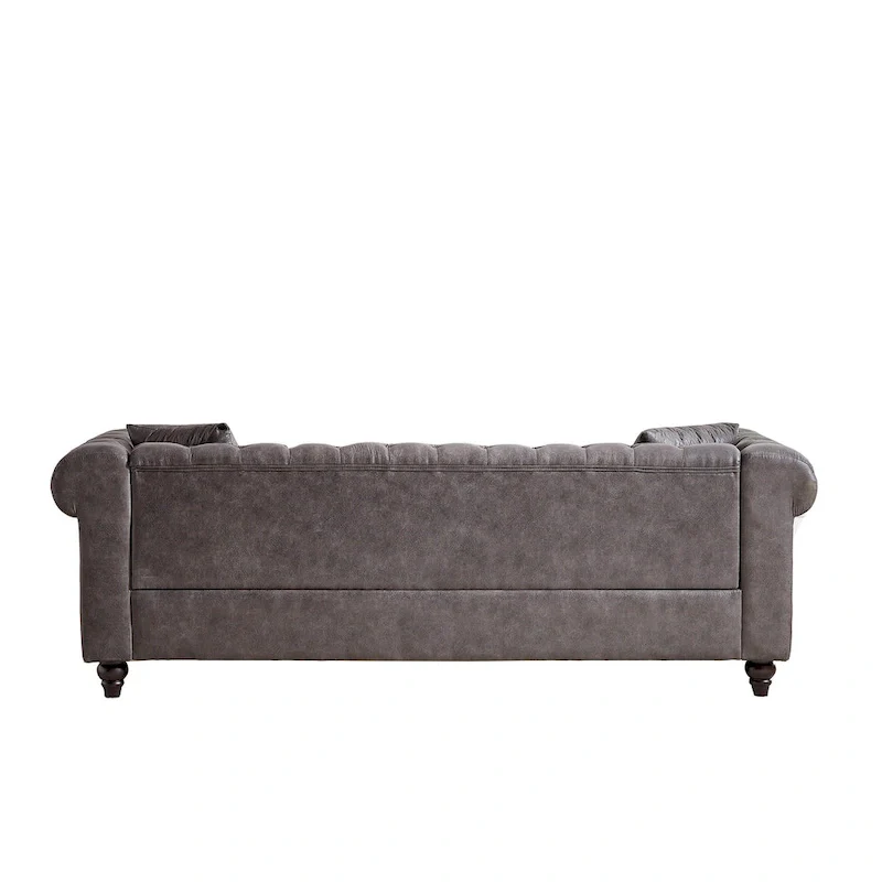Chesterfield 85.5 Tech Fabric 3-seater Sofa with Cushions