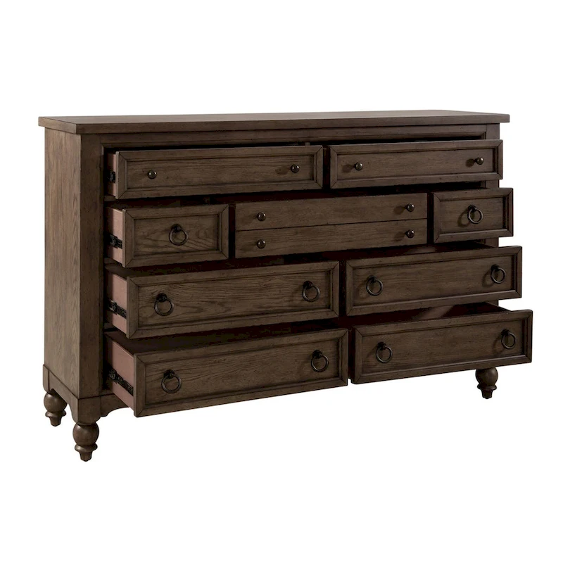 Americana Farmhouse Dusty Taupe 9 Drawer Dresser