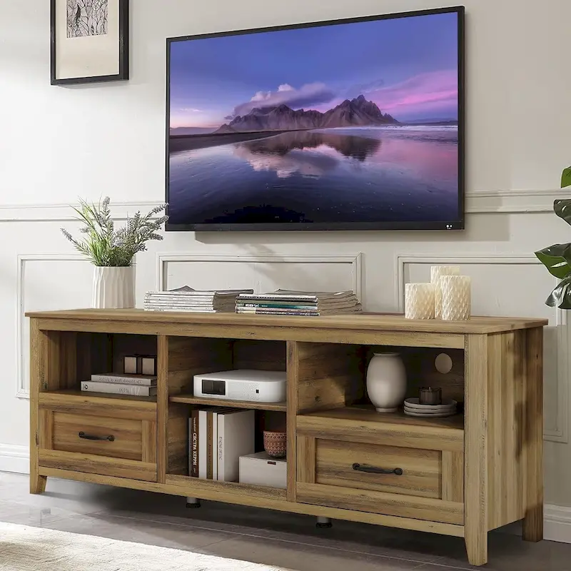 WESOME 70in TV Stand Home Cabinet with Drawers/Shelves/Doors for Living Room Bedroom - 70inch