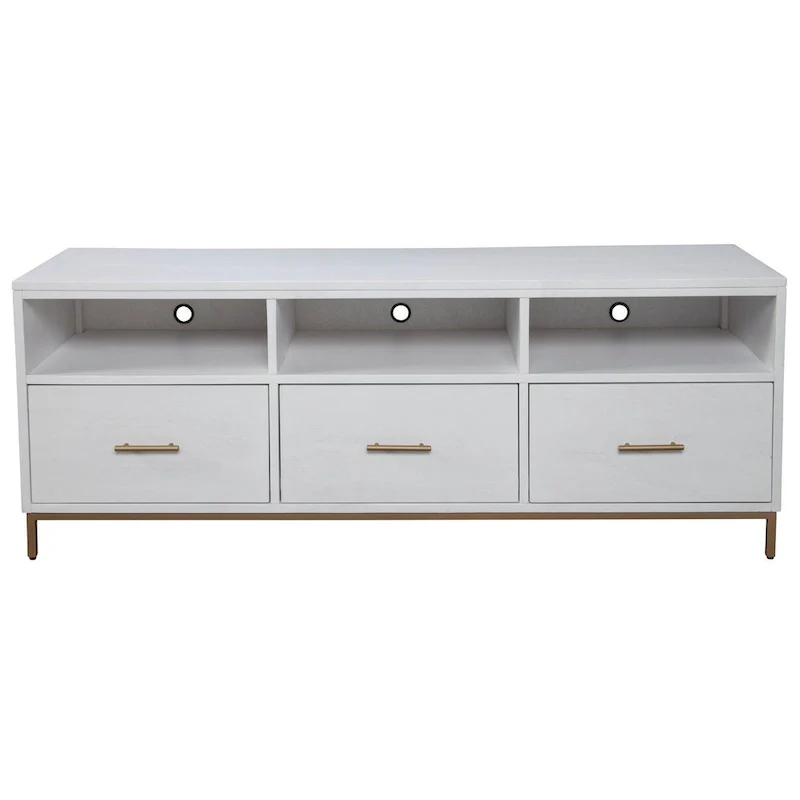 Alpine Furniture Madelyn Wood TV Console in White