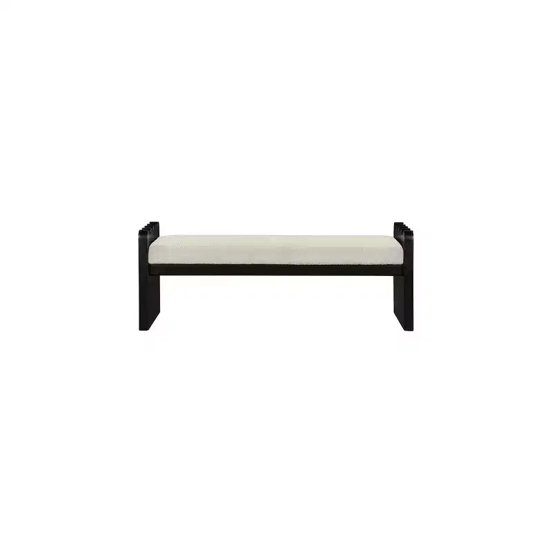Meridian Furniture,Sonia Velour Fur Fabric Bench