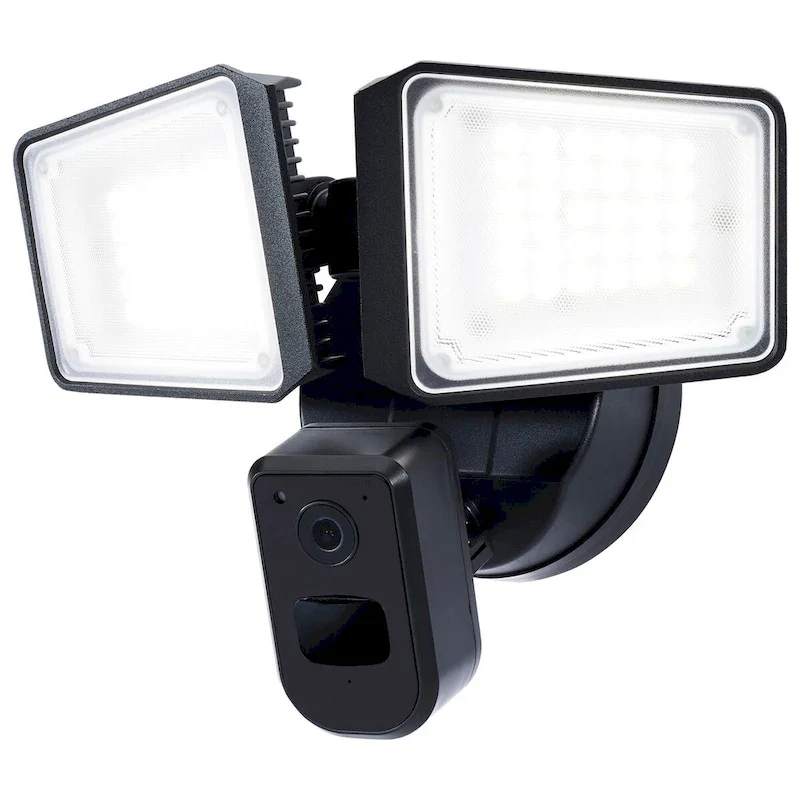 36W Rectangular Outdoor SMART Security Light with Camera Starfish Enabled Tunable White Black