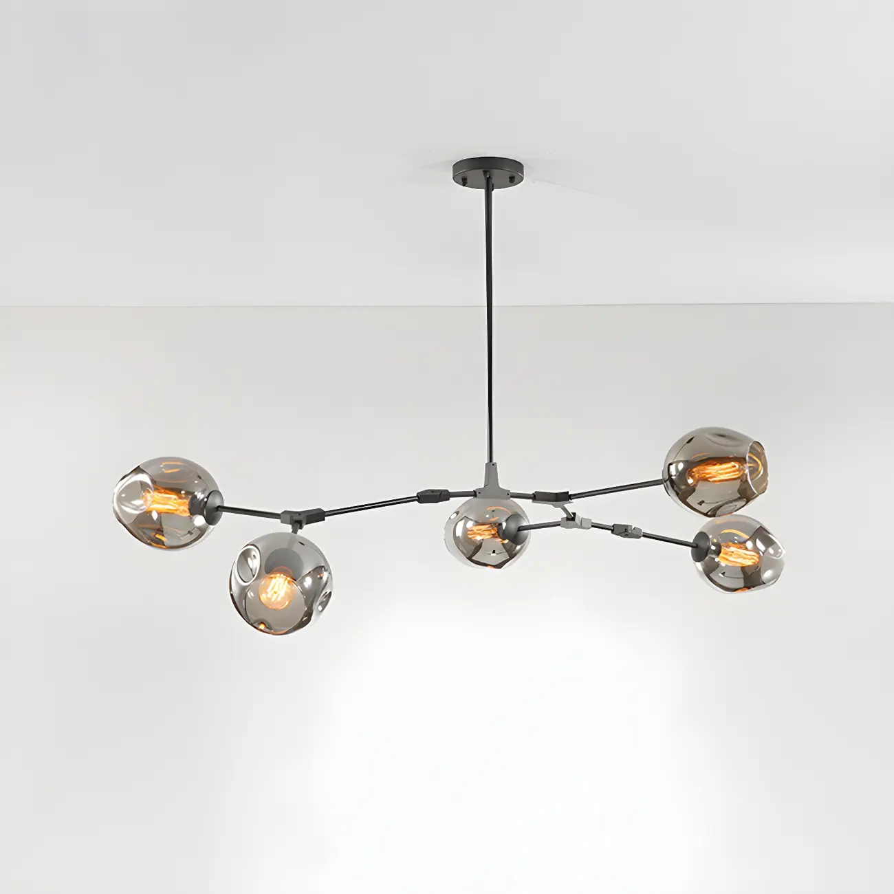 Large Sputnik Downrods Glass Chandelier for Indoor Use