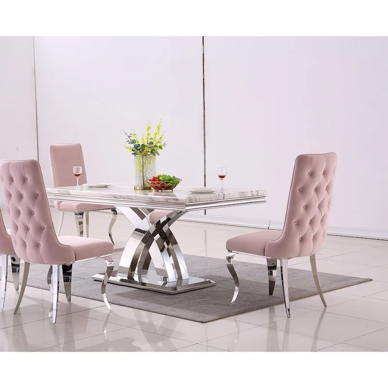 Black Dining Room Table with Polished Gold Metal Legs