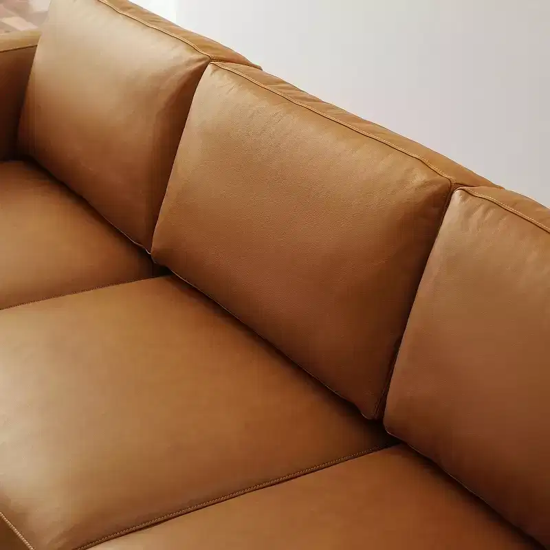 Brown / Chocolate Modular Sectional Sofa, 3-Seater, Leather Upholstered