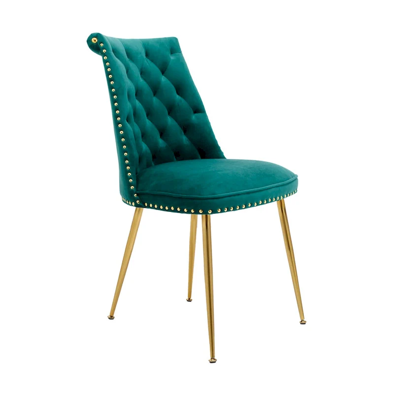 Clihome Modern Velvet Upholstered Featured Dining Chairs (Set of 2)