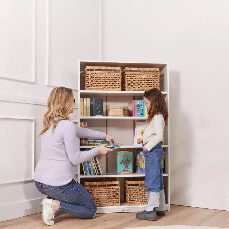 ECR4Kids Wooden Classic Bookcase with Adjustable Shelves, 60in, Classroom Bookshelf