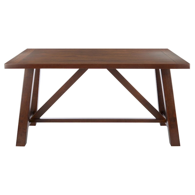 SAFAVIEH Laverna Brown Rectangle Dining Table - 57 W x 36 L x 30 H - 57Wx36Dx30H