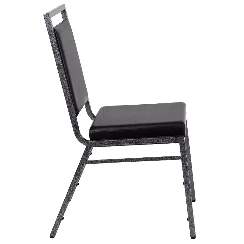 Flash Furniture HERCULES Series Square Back Stacking Banquet Chair with Silvervein Frame