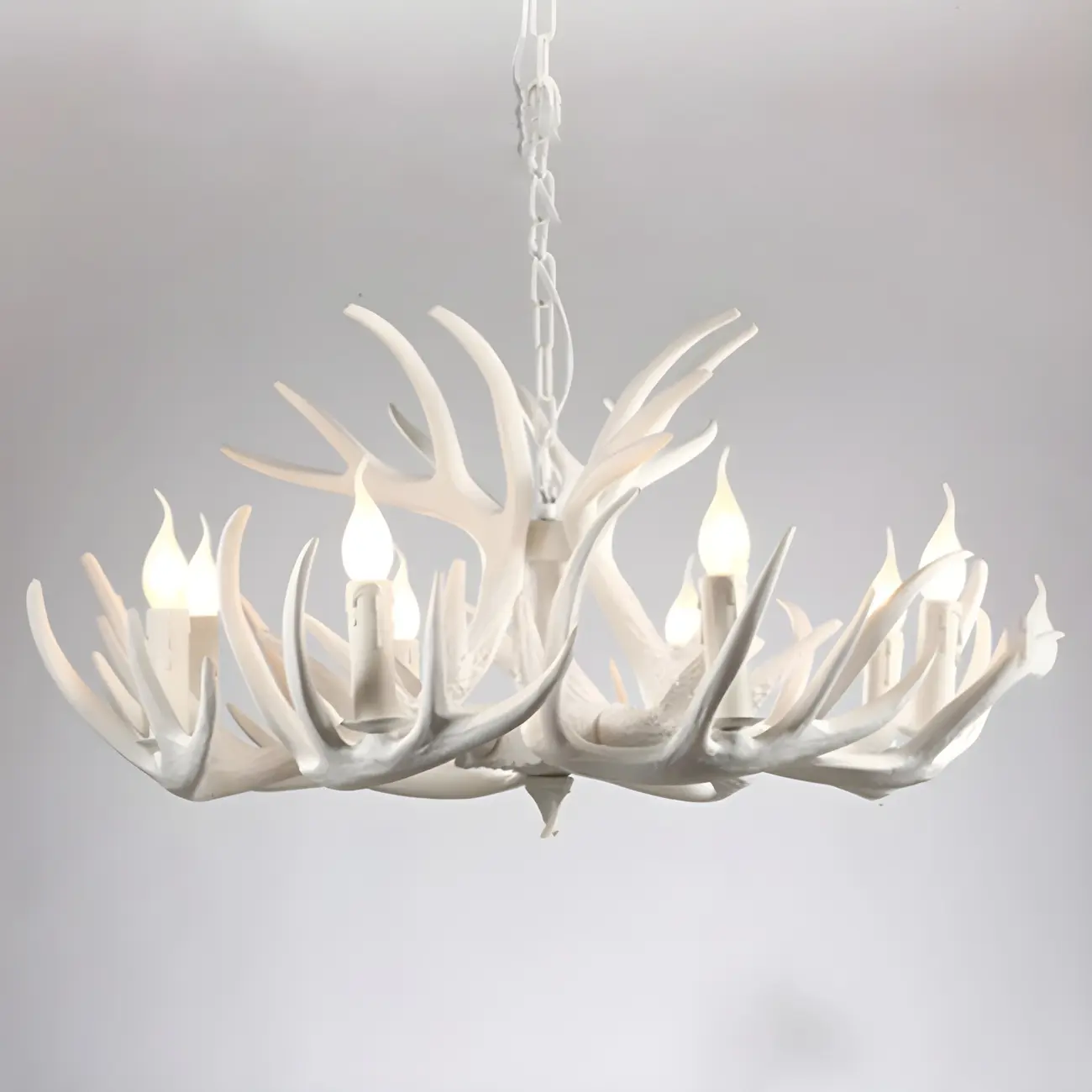 Rustic Large Antler Candelabra Chandelier with 2 Tiers