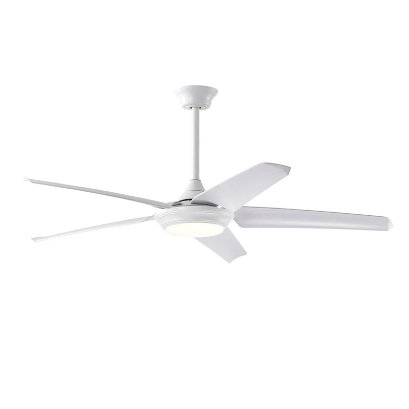 Aisling Modern White Lighted Ceilng Fan 5-Blades LED Remote Control