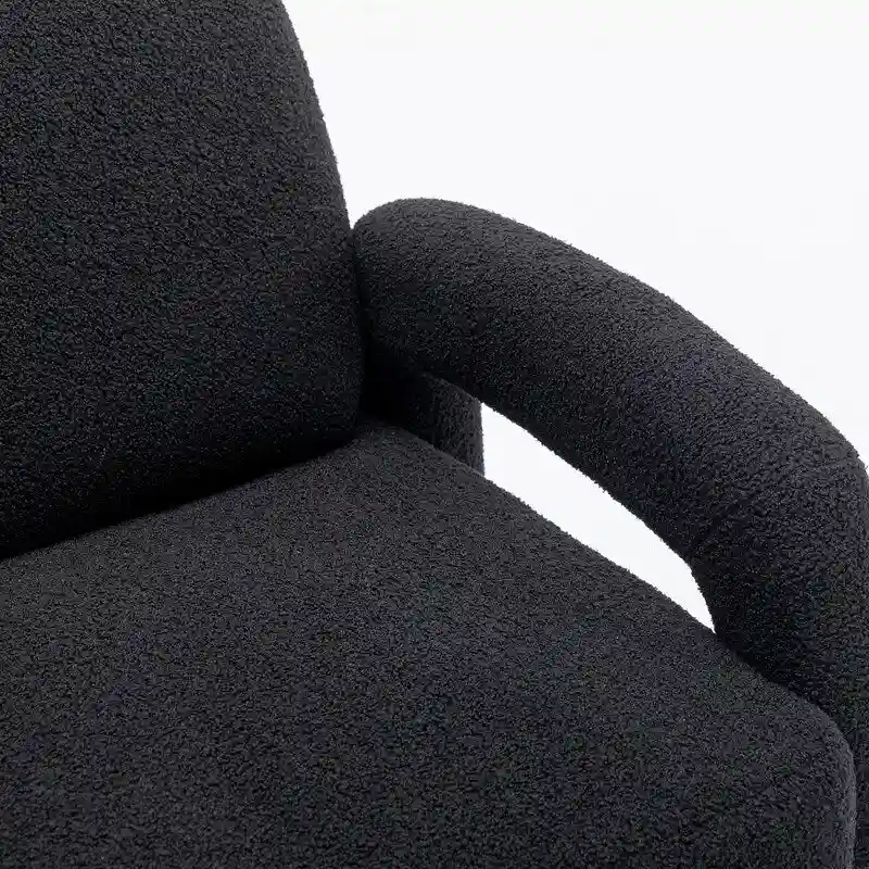 SEYNAR Mid-Century Modern Boucle 51  Solid Wood Curved Sofa