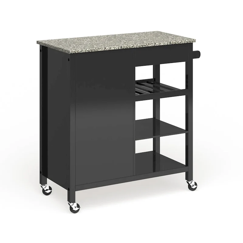 Ringsby Wooden 3-shelf Kitchen Cart