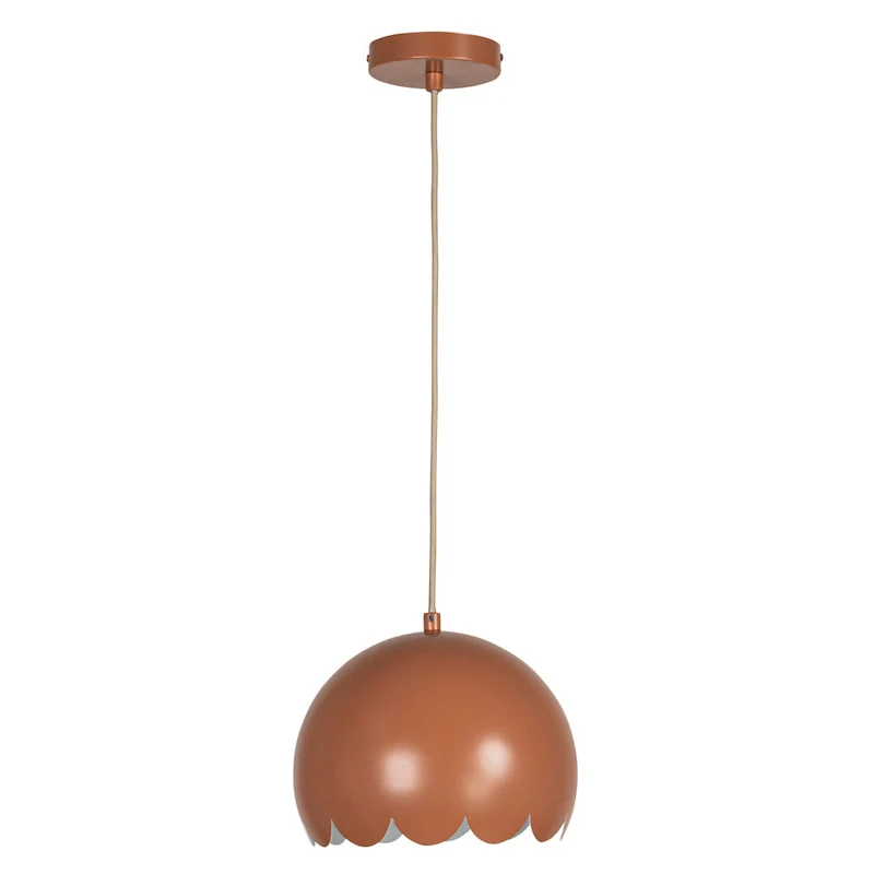 Scalloped Metal Pendant Lamp