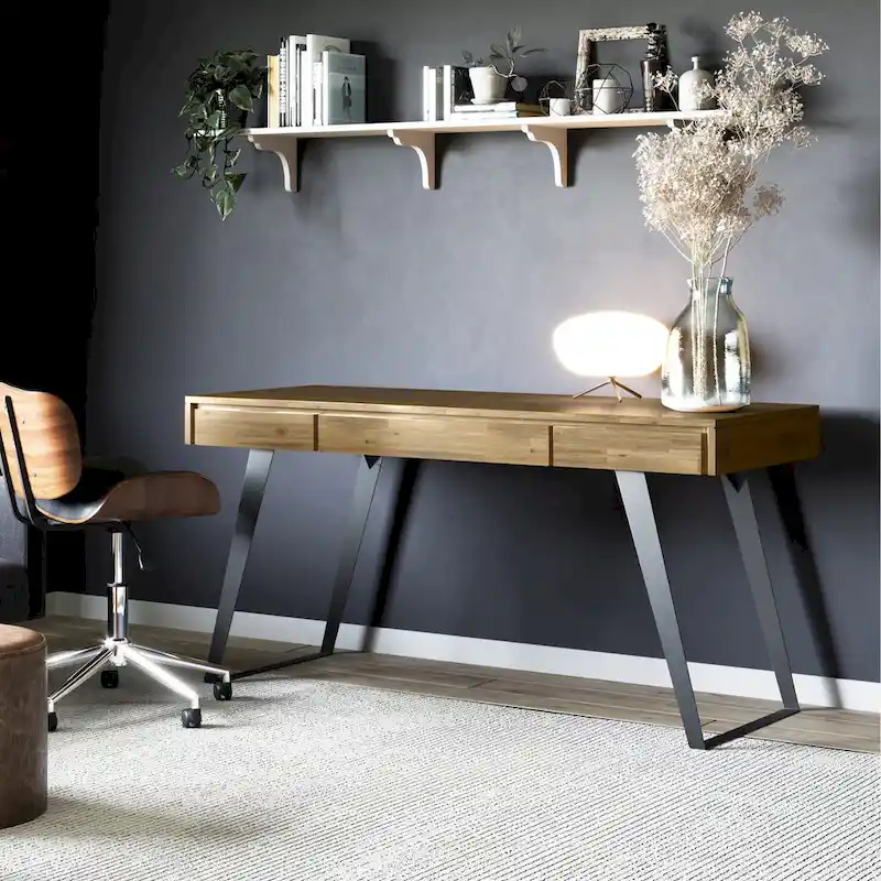 WYNDENHALL Mitchell Modern Industrial 54 inch Wide Desk