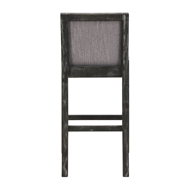 Roomfitters Retro Bar Stools, Set of 2 Upholstered 30.5 Bar Height Chairs with Fabric Cushion and Wood Frame