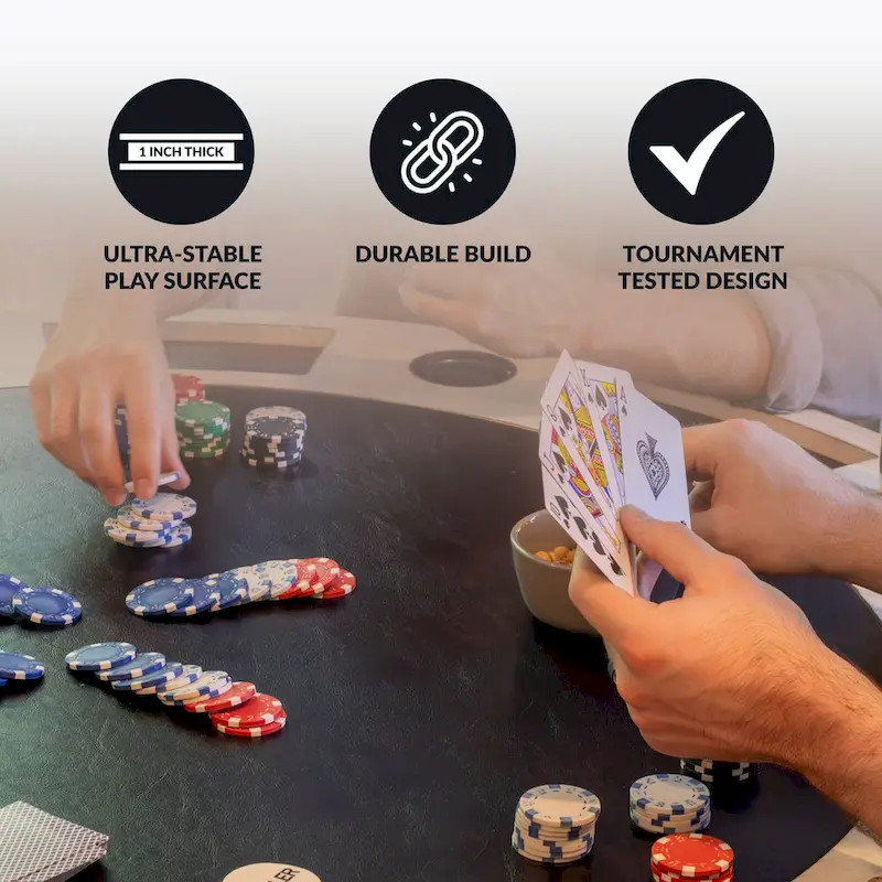 Hathaway Montecito Dining and Poker Table Set - Driftwood