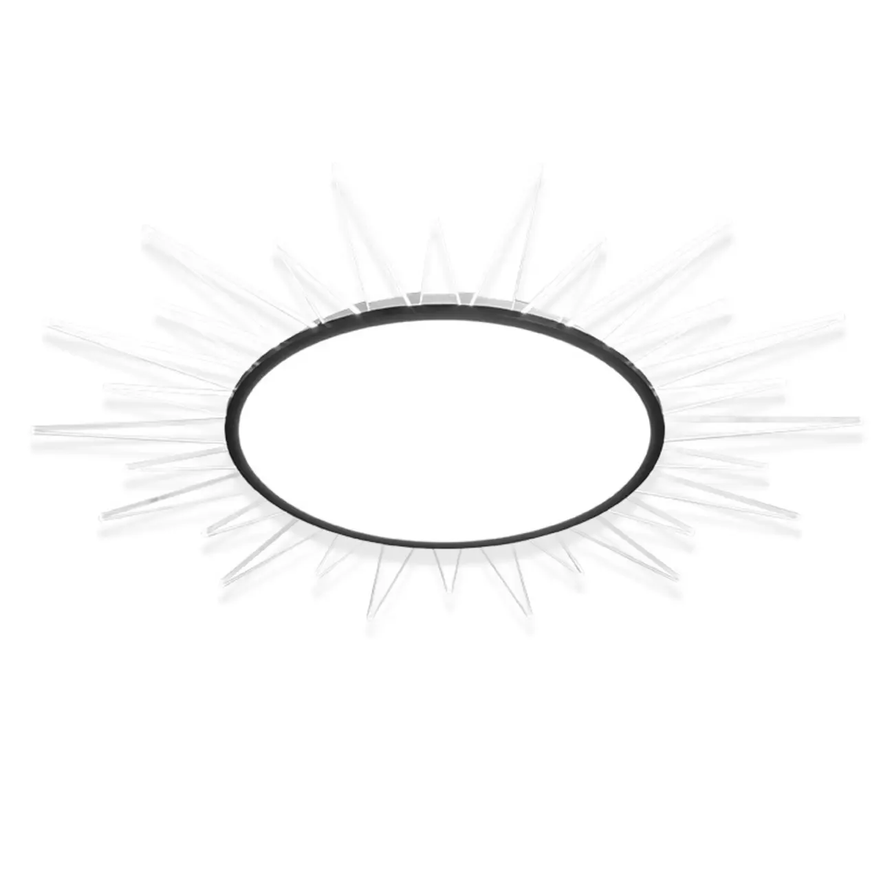 Large Acrylic Round Sunburst LED Flush Mount Ceiling Light