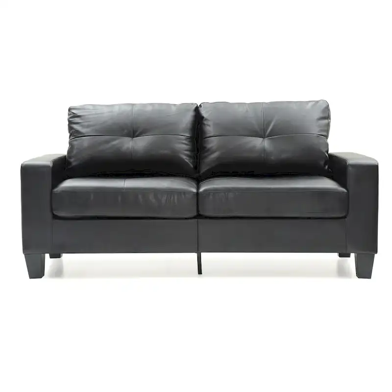 71 in. W Track Arm Faux Leather 3-Seat Sofa