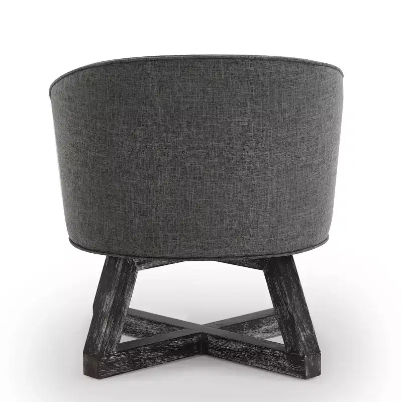 GDFStudio Glenn 360 Swivel Linen Upholstery Rubberwood Cross Base Chair