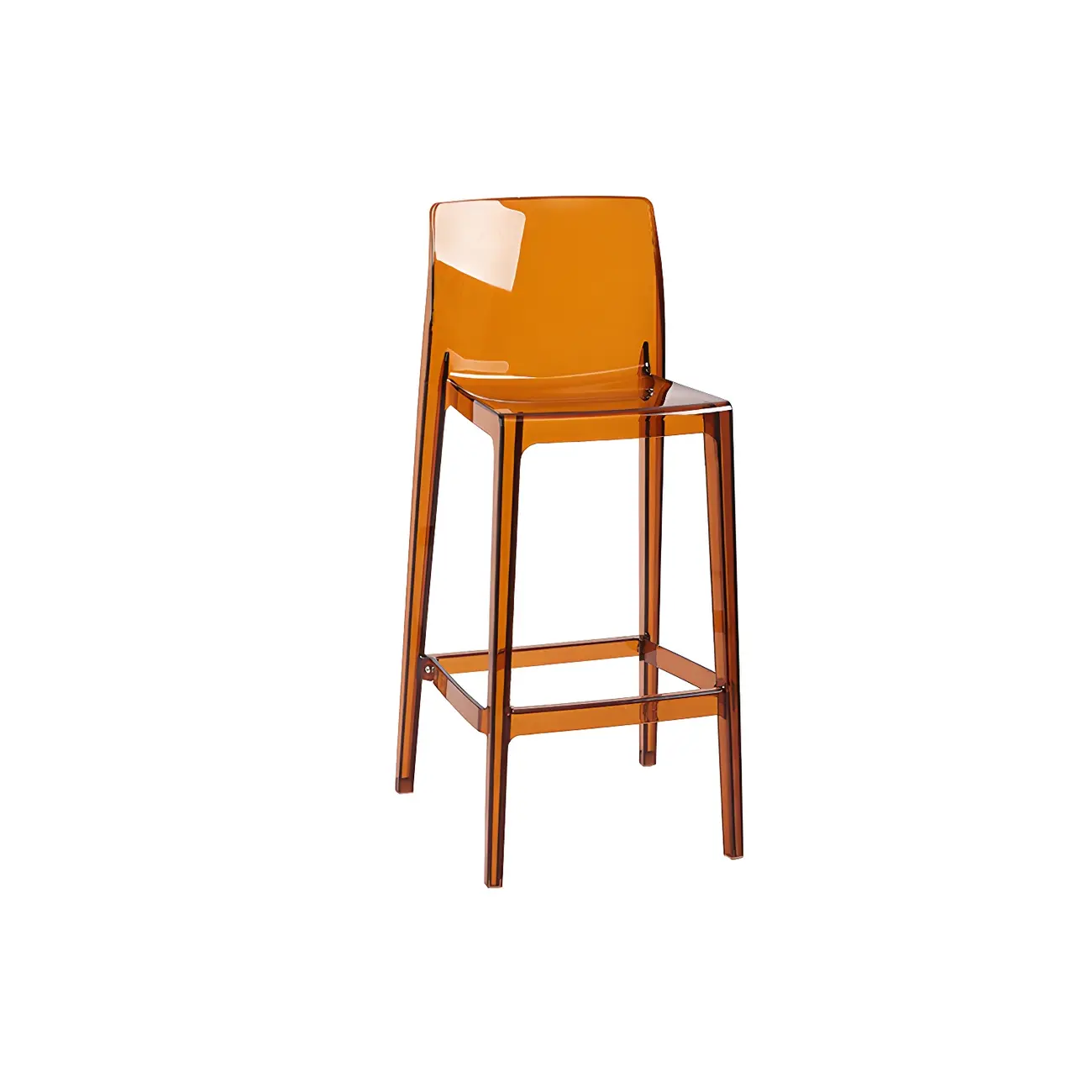 Modern Acrylic Transparent Stylish Rectangle Bar Stool