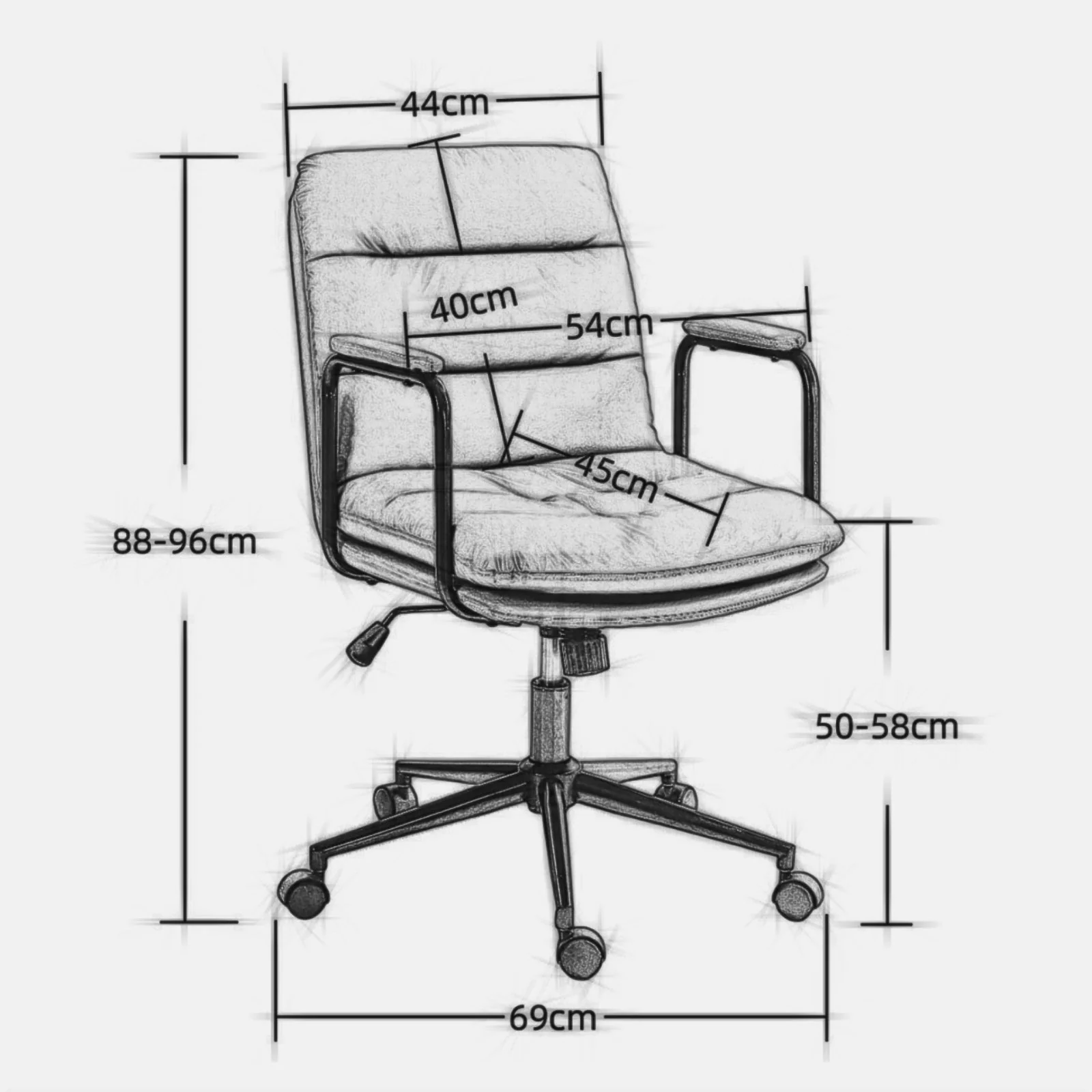 Walker Edison | Ergonomic Faux Leather Computer Rolling Swivel Chair