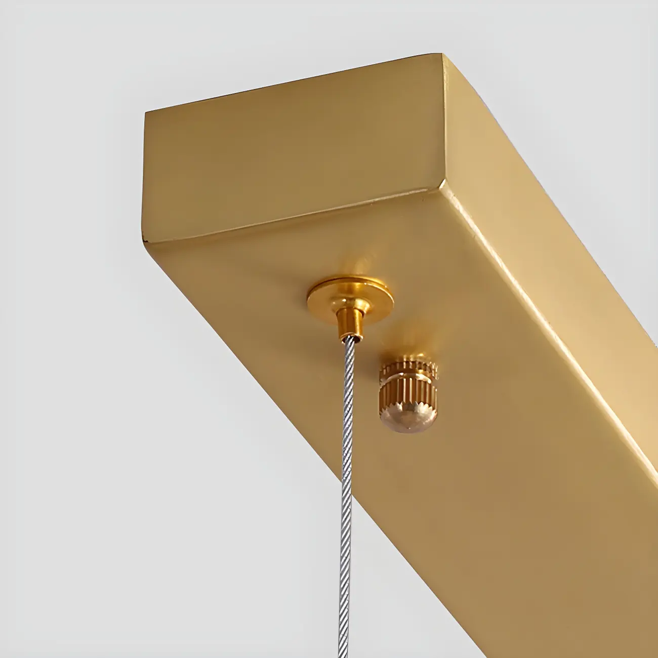 Geometric Gold Crystal Linear Island Pendant Light