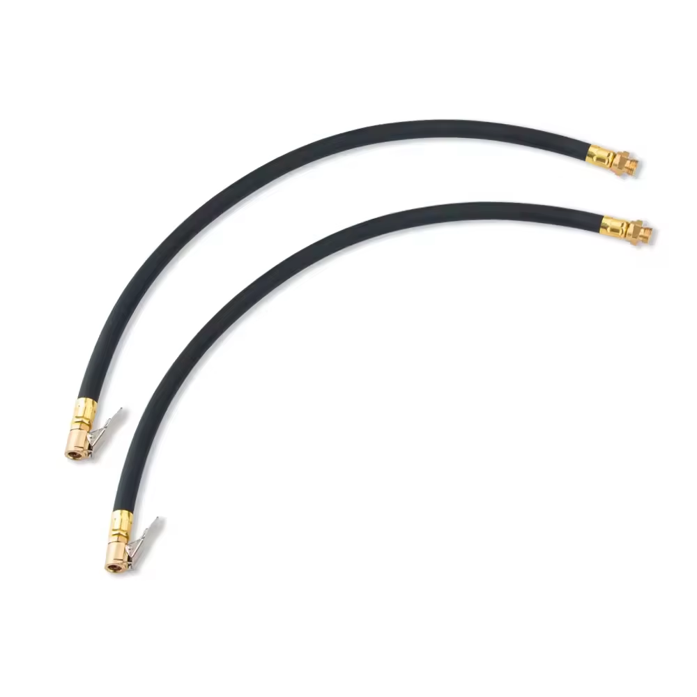 SEAPENG 520mm Soft Flexible High Pressure Tire Inflation Hose with Lock-On Air Chuck Clamp Hand Tool Rubber Silicone