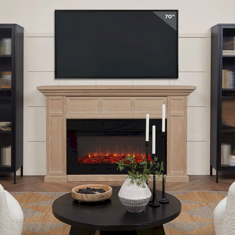 Alcott 75  Landscape Electric Fireplace by Real Flame