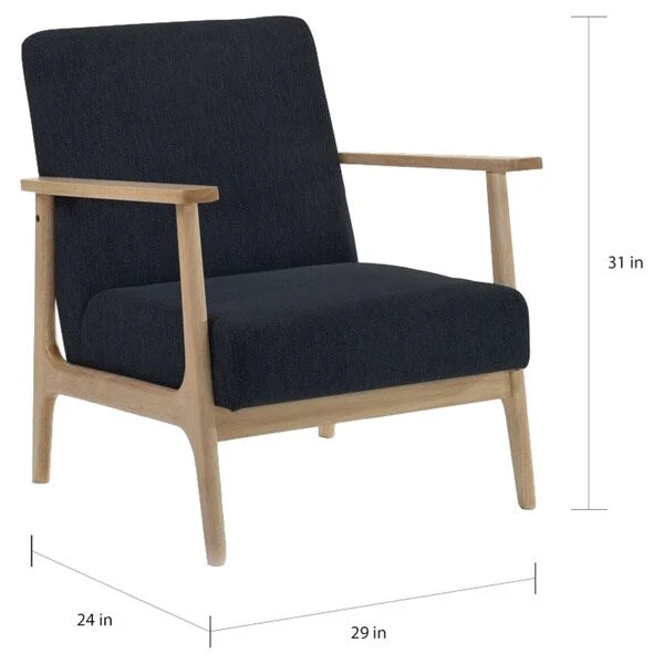 Carson Carrington Paulund Modern Black Accent Chair