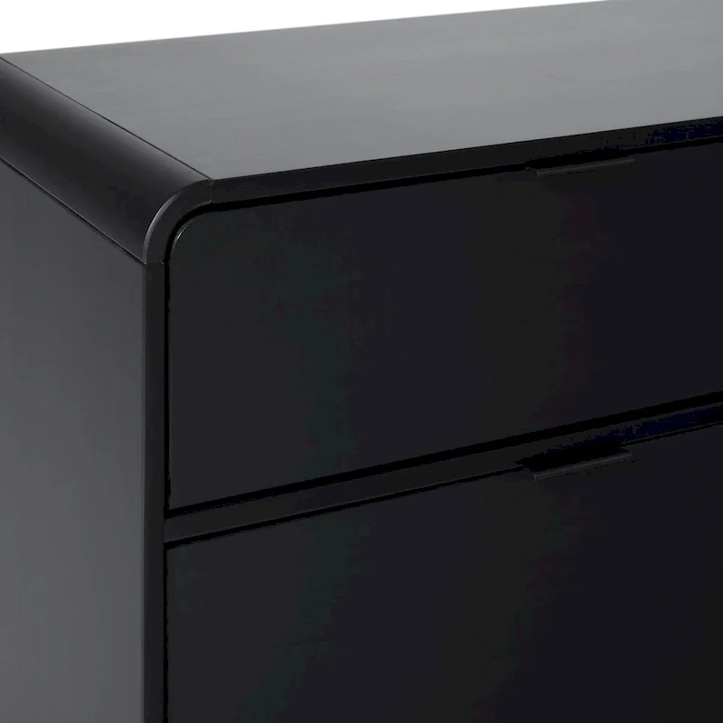 6-Drawer Solid Wood Dresser with Curved Top